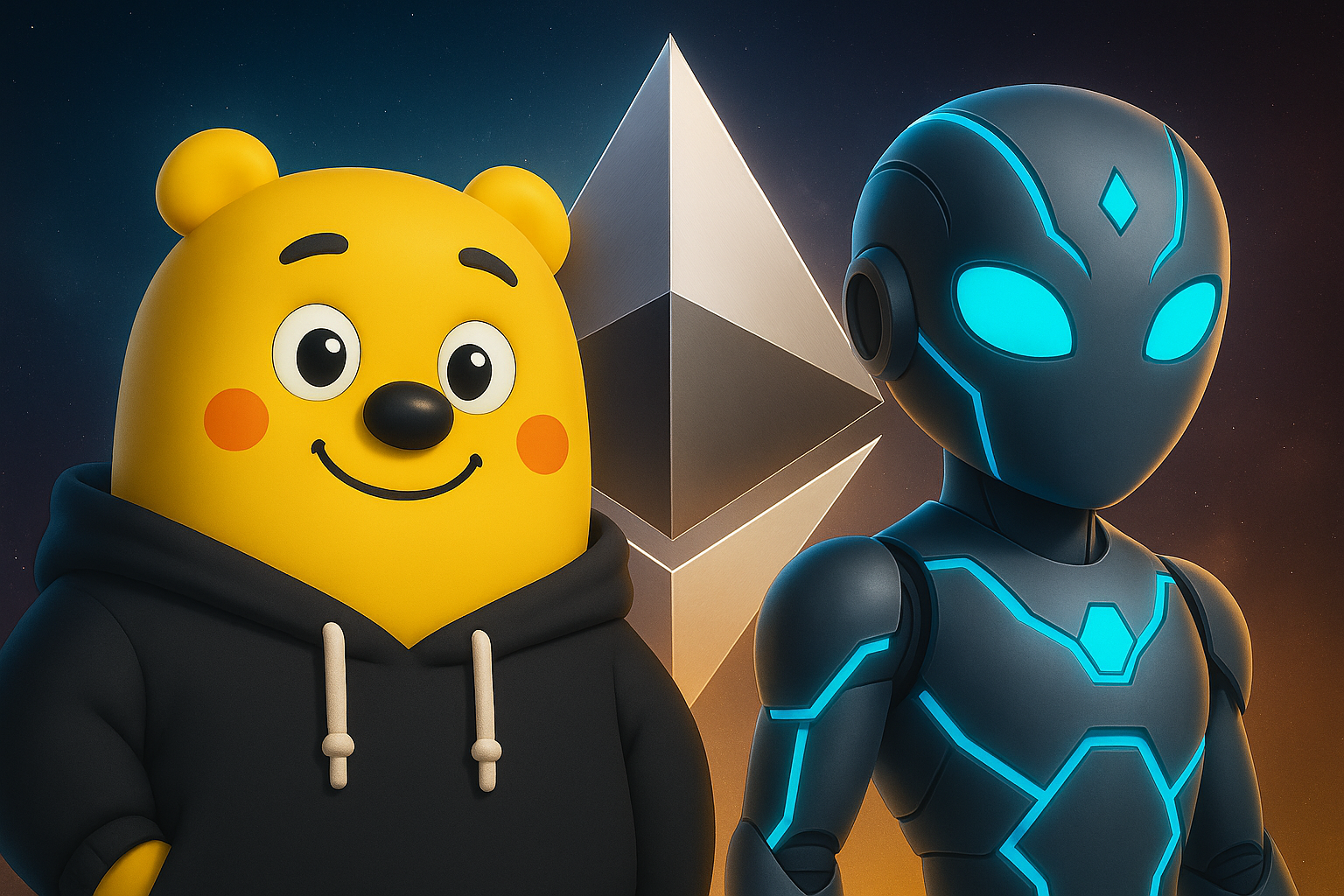 Zaro and ARC-7 with Ethereum symbol representing the ZaroVerse foundation